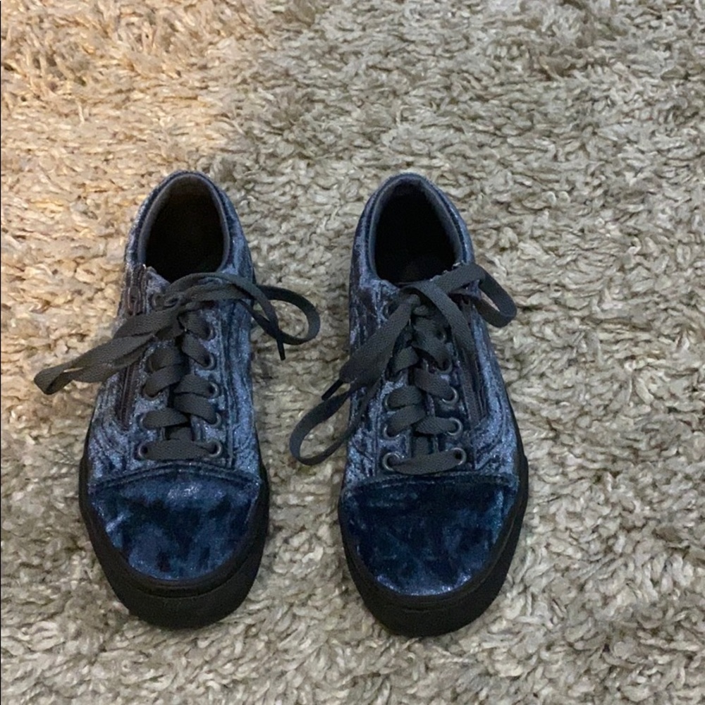 Vans blue Velvet Girls  Shoes